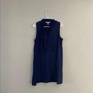 BCBG Generation Sleeveless Navy Blue Dress with Tie Neck Size XS